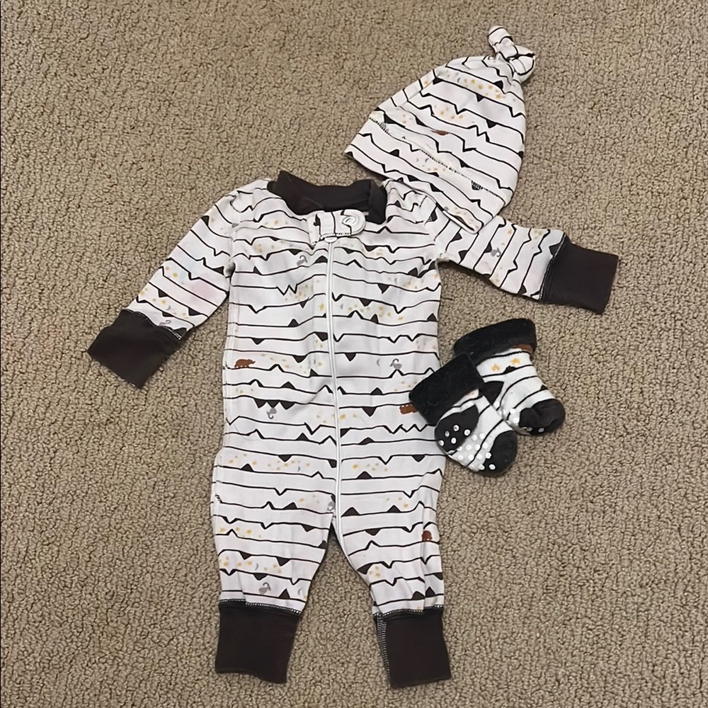 Sweet Hanna Woodland Animals Newborn Take Home Outfit